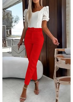 Spodnie FLOSINA RED ze sklepu Ivet Shop w kategorii Spodnie damskie - zdjęcie 170415788