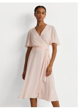 Lauren Ralph Lauren Sukienka koktajlowa 250909381007 Różowy Slim Fit ze sklepu MODIVO w kategorii Sukienki - zdjęcie 170425075