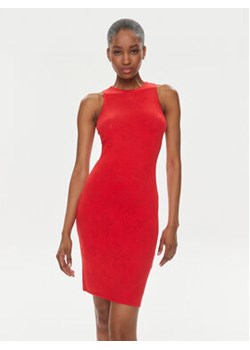 ROTATE Sukienka letnia 1123221292 Czerwony Slim Fit ze sklepu MODIVO w kategorii Sukienki - zdjęcie 170425345