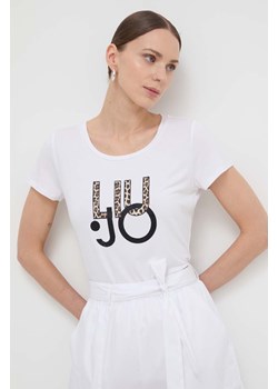 Liu Jo t-shirt damski kolor biały ze sklepu ANSWEAR.com w kategorii Bluzki damskie - zdjęcie 170427416
