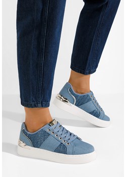 Niebieskie sneakersy damskie Benita ze sklepu Zapatos w kategorii Trampki damskie - zdjęcie 170428147