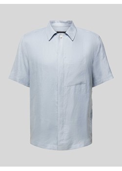 Koszula lniana o kroju regular fit z krytą listwą guzikową model ‘TEED’ ze sklepu Peek&Cloppenburg  w kategorii Koszule męskie - zdjęcie 170428305