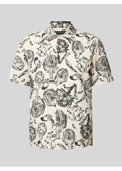 Koszula casualowa z kwiatowym wzorem i kołnierzykiem typu kent ze sklepu Peek&Cloppenburg  w kategorii Koszule męskie - zdjęcie 170428578