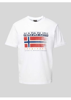 T-shirt z nadrukiem z logo i napisem model ‘S-KREIS’ ze sklepu Peek&Cloppenburg  w kategorii T-shirty męskie - zdjęcie 170428716