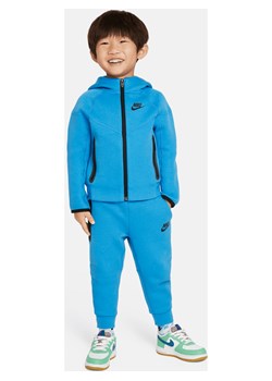Dwuczęściowy zestaw z bluzą z kapturem dla maluchów Nike Sportswear Tech Fleece Full-Zip Set - Niebieski ze sklepu Nike poland w kategorii Dresy chłopięce - zdjęcie 170429475