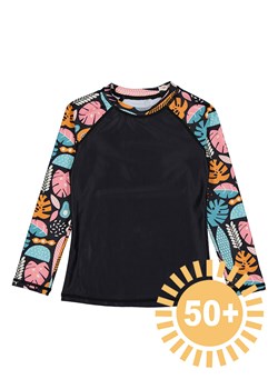 lamino Koszulka kąpielowa w kolorze czarnym ze wzorem ze sklepu Limango Polska w kategorii Bluzki dziewczęce - zdjęcie 170429888