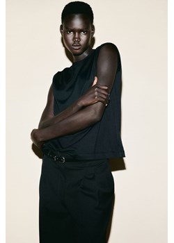 H & M - T-shirt z domieszką jedwabiu - Czarny ze sklepu H&M w kategorii Bluzki damskie - zdjęcie 170430146