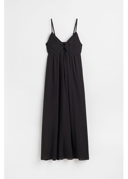 H & M - Szyfonowa sukienka na ramiączkach - Czarny ze sklepu H&M w kategorii Sukienki - zdjęcie 170430208