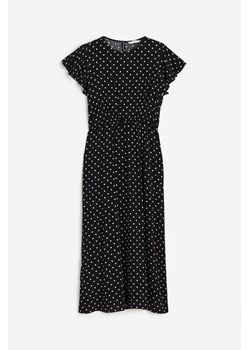 H & M - MAMA Krepowana sukienka dla karmiącej - Czarny ze sklepu H&M w kategorii Sukienki ciążowe - zdjęcie 170430245