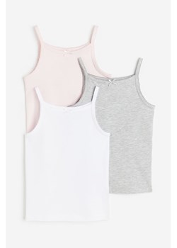 H & M - Dżersejowa koszulka 3-pak - Biały ze sklepu H&M w kategorii Podkoszulki dziecięce - zdjęcie 170430255