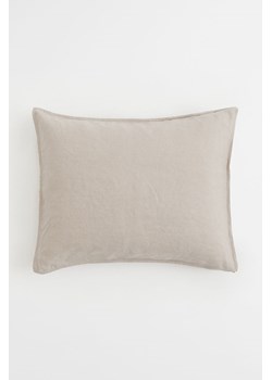 H & M - Poszewka na poduszkę wykonana ze spranego lnu - Beżowy ze sklepu H&M w kategorii Poszewki na poduszki - zdjęcie 170430308
