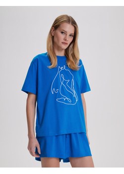 Koszulka OUEN Niebieski XS ze sklepu Diverse w kategorii Bluzki damskie - zdjęcie 170430697