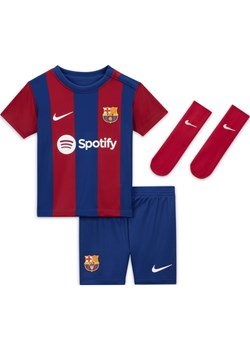 Trzyczęściowy strój dla niemowląt i maluchów Nike Dri-FIT FC Barcelona 2023/24 (wersja domowa) - Niebieski ze sklepu Nike poland w kategorii Komplety niemowlęce - zdjęcie 170430725