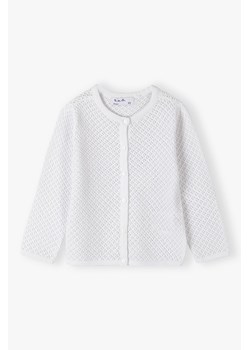 Biały elegancki rozpinany sweter niemowlęcy ze sklepu 5.10.15 w kategorii Bluzy i swetry - zdjęcie 170431185