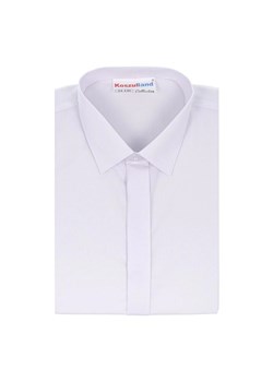 Elegancka koszula chłopięca biała z krytą plisą ze sklepu 5.10.15 w kategorii Koszule chłopięce - zdjęcie 170431195