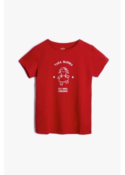 T-shirt dziewczęcy z napisem Taka słodka ale nadal łobuziara bordowy ze sklepu 5.10.15 w kategorii Bluzki dziewczęce - zdjęcie 170431308