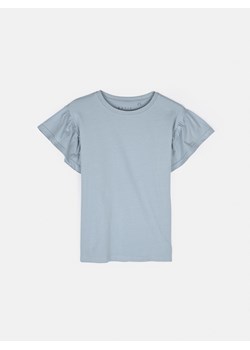 GATE Klasyczny bawełniany t-shirt z marszczeniami 34 ze sklepu gateshop w kategorii Bluzki damskie - zdjęcie 170436036