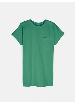 GATE T-shirt basic z bawełny, z kieszenią z przodu 34 ze sklepu gateshop w kategorii Bluzki damskie - zdjęcie 170436086