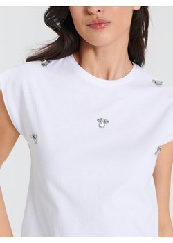 Sinsay - Koszulka bawełniana - biały ze sklepu Sinsay w kategorii Bluzki damskie - zdjęcie 170438877