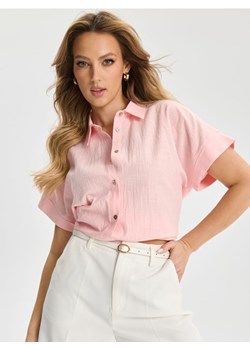 Sinsay - Koszula z krótkim rękawem - różowy ze sklepu Sinsay w kategorii Koszule damskie - zdjęcie 170438936