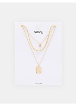 Sinsay - Naszyjnik 3 pack - złoty ze sklepu Sinsay w kategorii Naszyjniki - zdjęcie 170438947