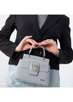 Minitorebka kuferek dżinsowa z błyszczącą klamrą jasnoniebieska ze sklepu WITTCHEN w kategorii Kuferki - zdjęcie 170441858