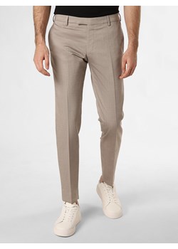 JOOP! Spodnie - Blayr Mężczyźni Slim Fit Wełna taupe jednolity ze sklepu vangraaf w kategorii Spodnie męskie - zdjęcie 170441895