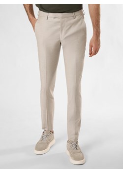 JOOP! Spodnie - Pistolet Mężczyźni Super Slim Fit Wełna beżowy jednolity ze sklepu vangraaf w kategorii Spodnie męskie - zdjęcie 170441897