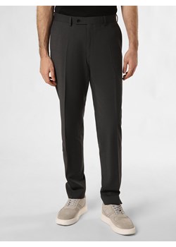 Finshley & Harding Spodnie - Carter Mężczyźni Regular Fit Wełna antracytowy jednolity ze sklepu vangraaf w kategorii Spodnie męskie - zdjęcie 170441908
