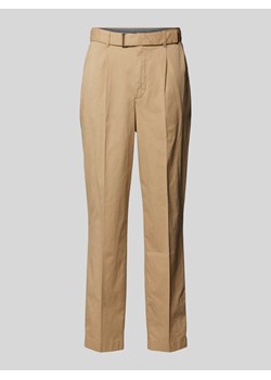 Chinosy z materiałowym paskiem ze sklepu Peek&Cloppenburg  w kategorii Spodnie męskie - zdjęcie 170442326