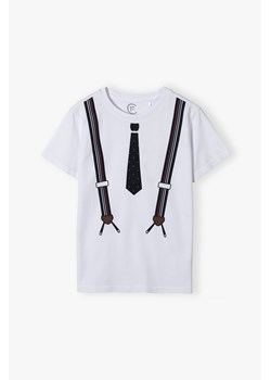 Bawełniany tshirt z nadrukiem szelek dla chłopca ze sklepu 5.10.15 w kategorii T-shirty chłopięce - zdjęcie 170442628