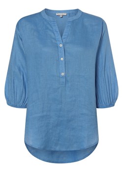 Marie Lund Lniana bluzka damska - Bella Kobiety len niebieski jednolity ze sklepu vangraaf w kategorii Bluzki damskie - zdjęcie 170442895