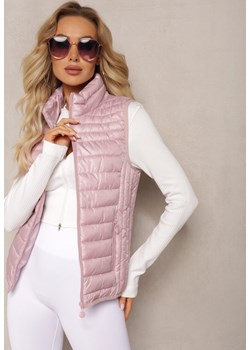 Różowa Kamizelka z Pikowaniem Bez Kaptura Bilettia ze sklepu Renee odzież w kategorii Kamizelki damskie - zdjęcie 170444625
