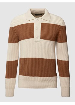 Sweter z dzianiny w paski ze sklepu Peek&Cloppenburg  w kategorii Swetry męskie - zdjęcie 170445348