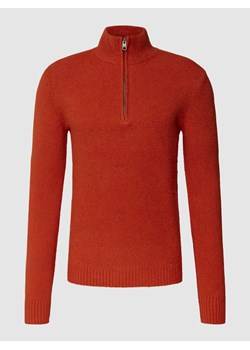 Sweter z dzianiny z krótkim zamkiem błyskawicznym model ‘Ciluca’ ze sklepu Peek&Cloppenburg  w kategorii Swetry męskie - zdjęcie 170446237