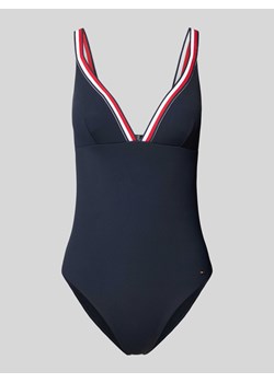 Kostium kąpielowy z detalem z logo model ‘Global’ ze sklepu Peek&Cloppenburg  w kategorii Stroje kąpielowe - zdjęcie 170450977