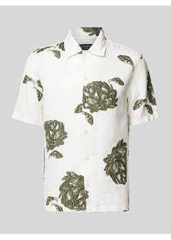 Koszula lniana o kroju regular fit z nadrukiem z motywem ze sklepu Peek&Cloppenburg  w kategorii Koszule męskie - zdjęcie 170451007