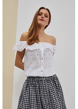 Ażurowa koszula biała ze sklepu Moodo.pl w kategorii Bluzki damskie - zdjęcie 170453157