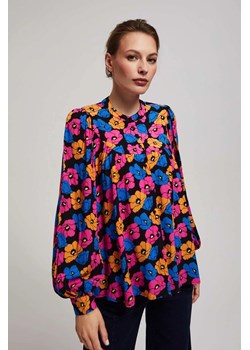 Koszula w kwiaty czarna ze sklepu Moodo.pl w kategorii Bluzki damskie - zdjęcie 170453738
