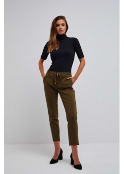 Spodnie z elastyczną talią ze sklepu Moodo.pl w kategorii Spodnie damskie - zdjęcie 170454285