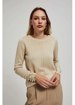 Sweter z ażurowym zdobieniem ze sklepu Moodo.pl w kategorii Swetry damskie - zdjęcie 170454696