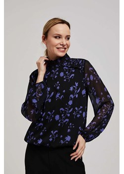 Koszula z kwiatowym wzorem czarna ze sklepu Moodo.pl w kategorii Koszule damskie - zdjęcie 170457745
