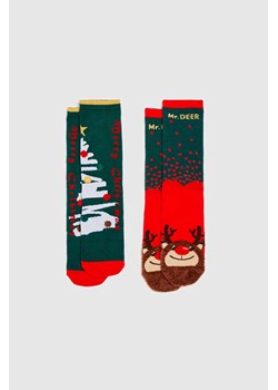 2 pack skarpet świątecznych w czerwonym opakowaniu ze sklepu Moodo.pl w kategorii Skarpetki damskie - zdjęcie 170457827