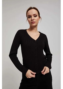 Sweter ozdobiony metaliczną nitką czarny ze sklepu Moodo.pl w kategorii Swetry damskie - zdjęcie 170458717