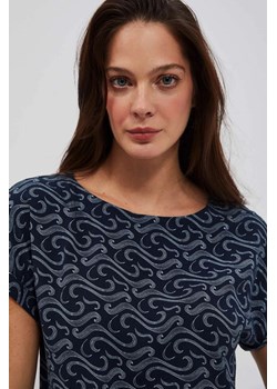 Koszula z printem granatowa ze sklepu Moodo.pl w kategorii Bluzki damskie - zdjęcie 170458849