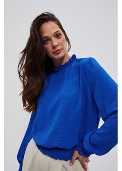 Gładka koszula niebieska ze sklepu Moodo.pl w kategorii Bluzki damskie - zdjęcie 170459177