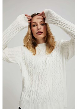 Sweter z ozdobnym splotem ze sklepu Moodo.pl w kategorii Swetry damskie - zdjęcie 170460235