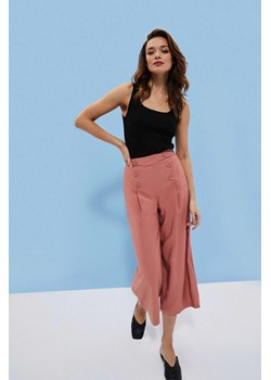 Gładkie spodnie z wiskozy ze sklepu Moodo.pl w kategorii Spodnie damskie - zdjęcie 170461808