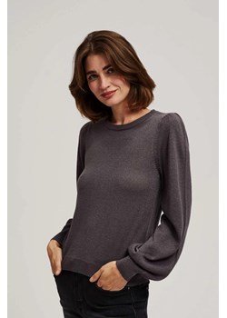 Sweter z bufiastymi rękawami i metaliczną nitką ze sklepu Moodo.pl w kategorii Swetry damskie - zdjęcie 170463208