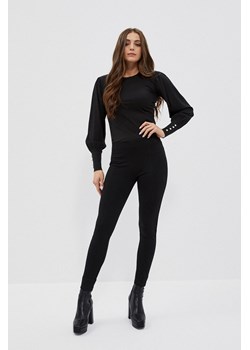 Czarne legginsy z przeszyciami ze sklepu Moodo.pl w kategorii Spodnie damskie - zdjęcie 170464565